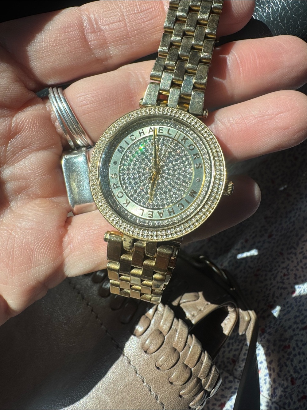 Michael Kors Gold Crystal Pavé Bracelet Watch - Women's